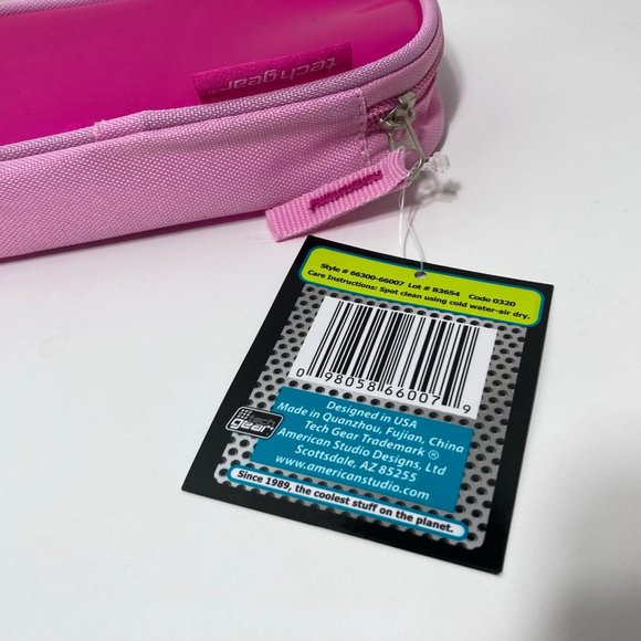 Pink Makeup Bag Pencil Case Zipper Organizer - Picture 7 of 11